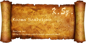 Kozma Szalviusz névjegykártya