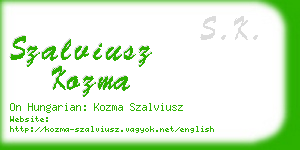 szalviusz kozma business card